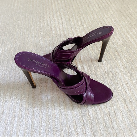 YSL Rive gauche purple slides - Picture 9 of 16